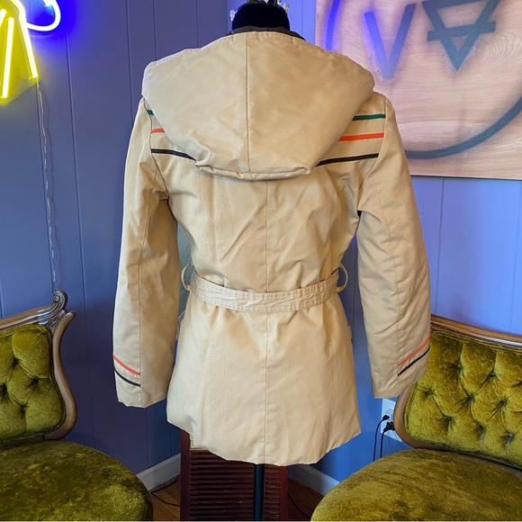 Vintage 70s/80s Casual Corner Striped Lightweight Puffer Jacket Size Small - Picture 4 of 12